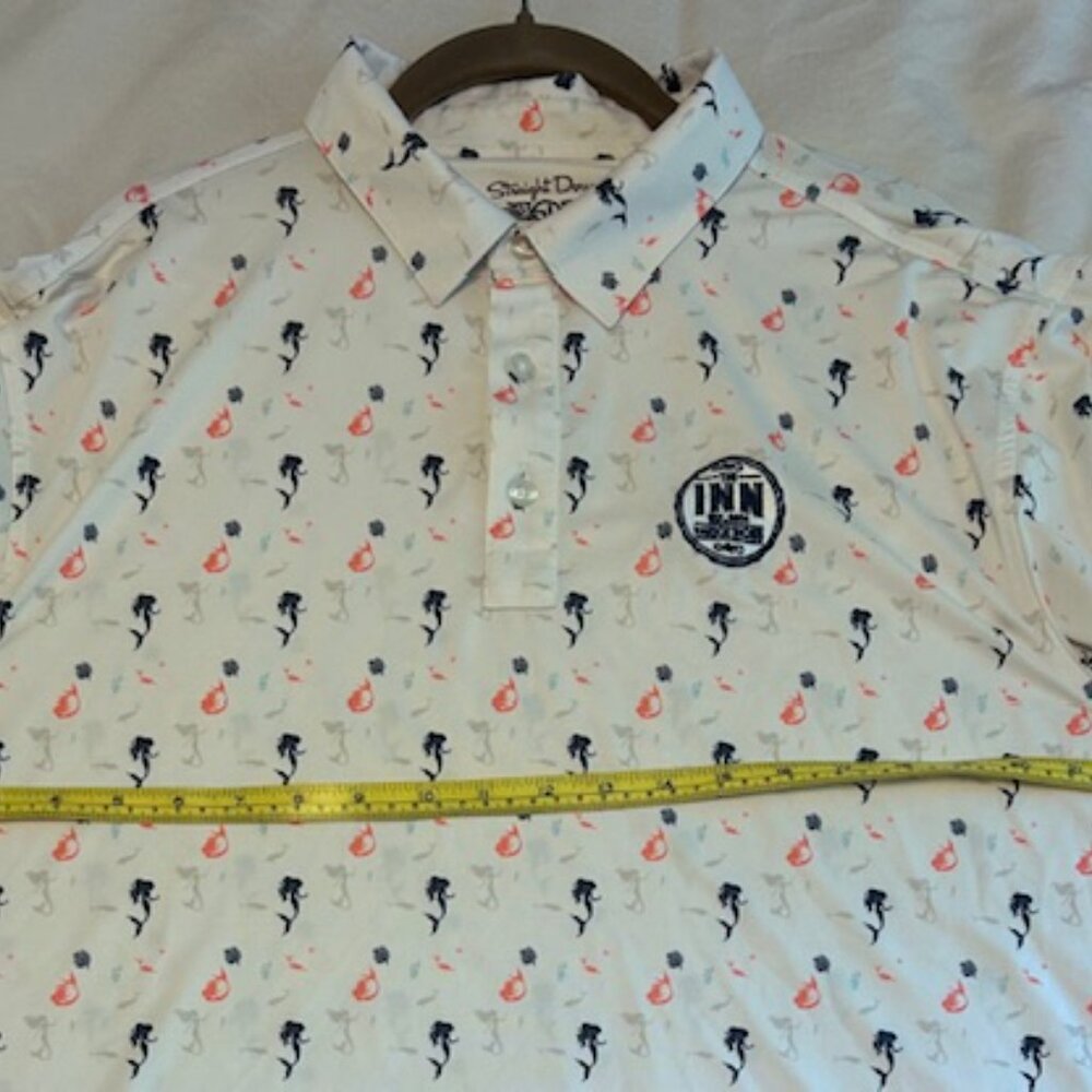 Straight Down Golf Shirt White Mermaid Harbor Shores Resort Sz XL Benton Harbor - Picture 8 of 10